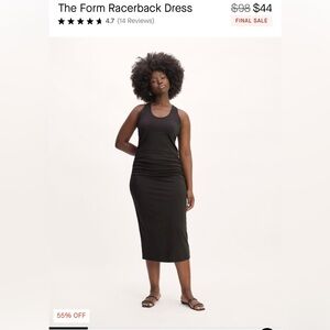 Black Racerback Dress everlane NWT
